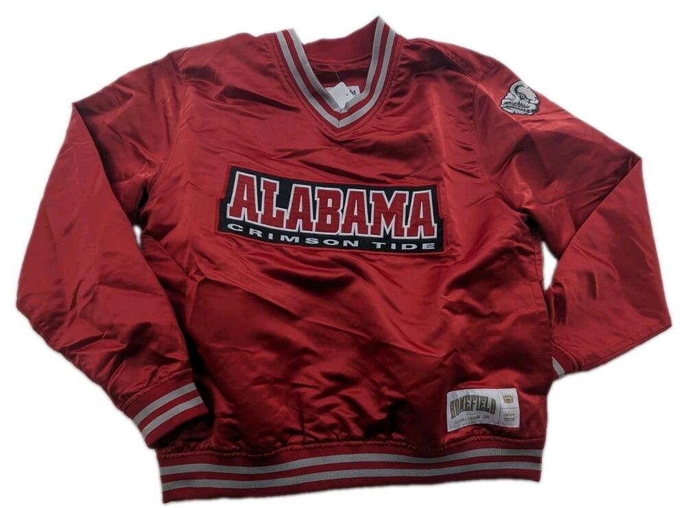 Homefield Mens Sz Medium Alabama Crimson Tide Red Retro Pullover Windbreaker NWT